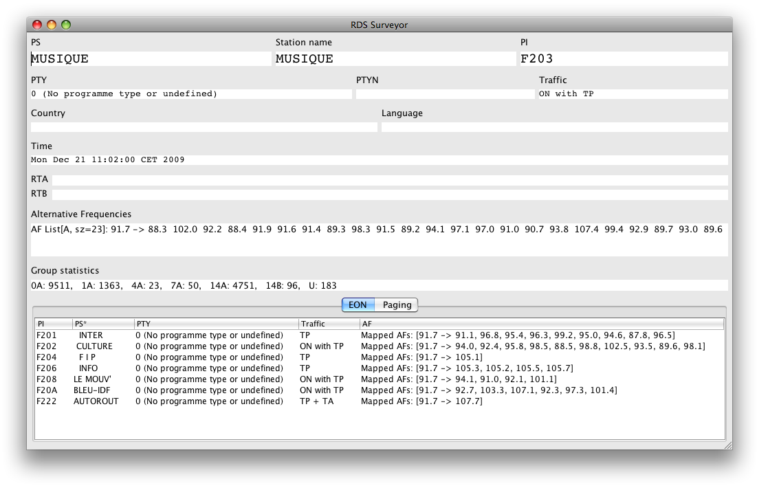 Screenshot of RDS Surveyor 0.4