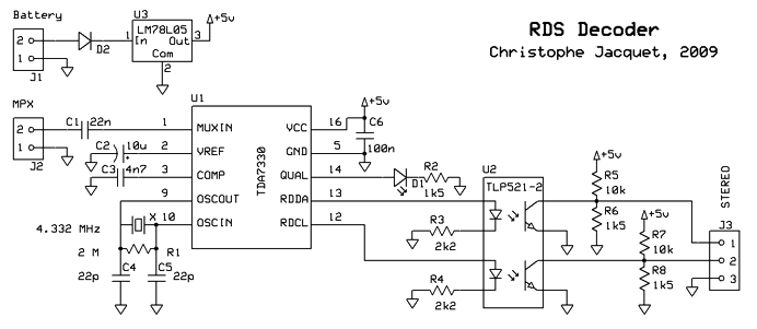 RDS Decoder schematic